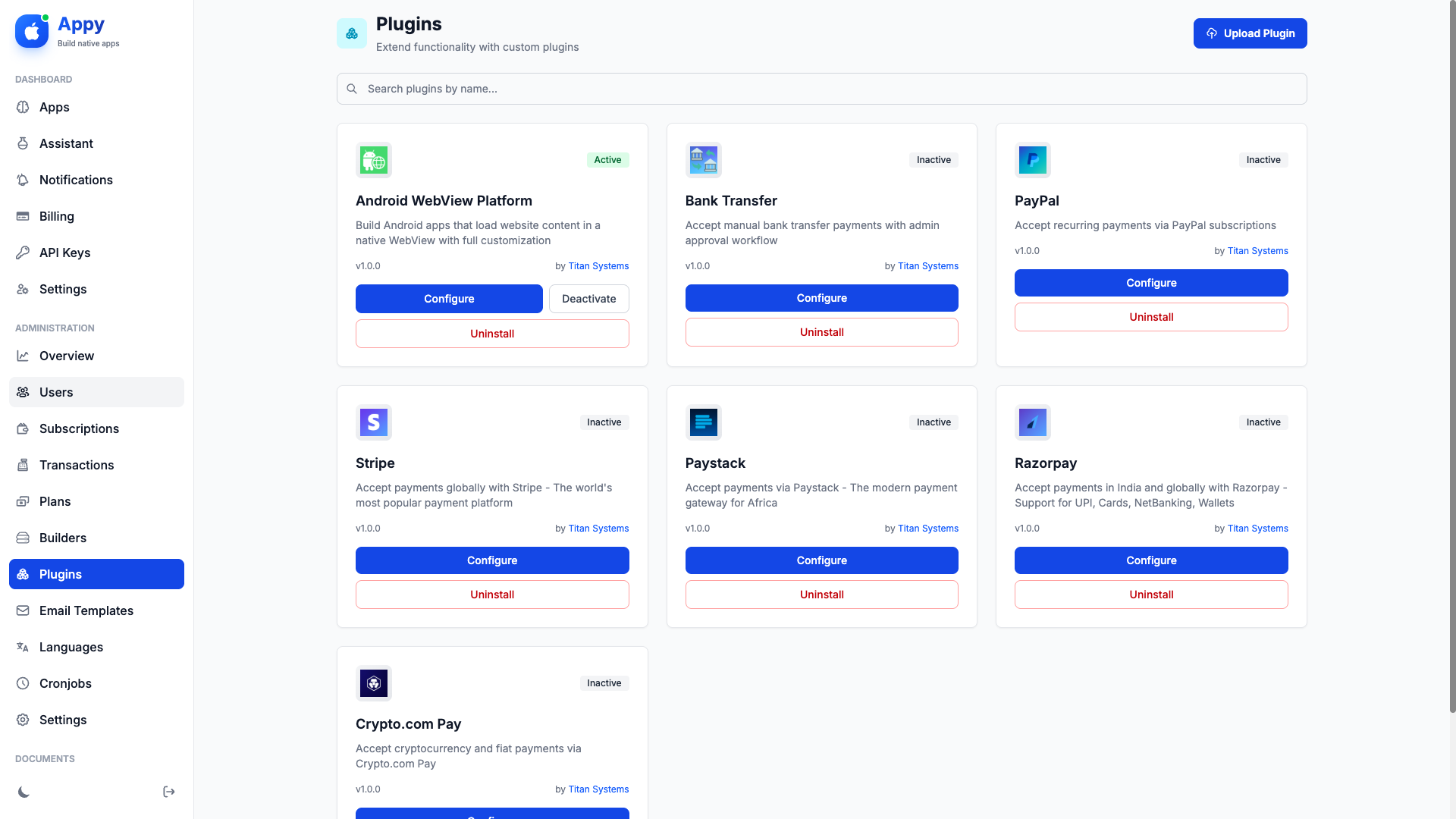 Plugin management